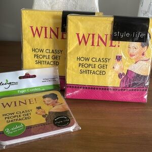 Style Life Wine Napkins and coasters